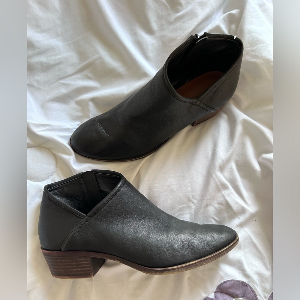 Lucky Brand Charcoal Ankle Booties